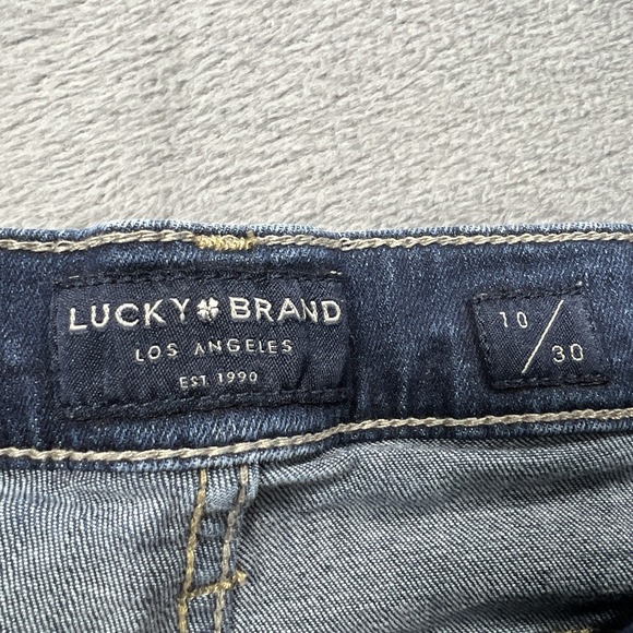 Lucky Brand Jeans Womens 30 Blue Stevie Flare High Rise Dark Wash Stretch Denim - Picture 3 of 11